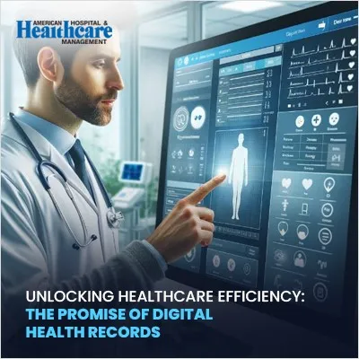 A man focused on a computer digital health screen, seeing the Radiology image