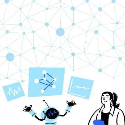 Lung cancer screening illustration with AI technology integration